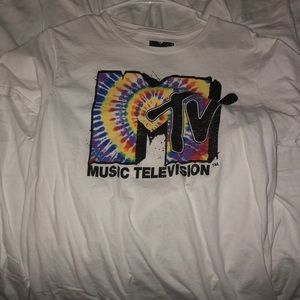 White MTV shirt